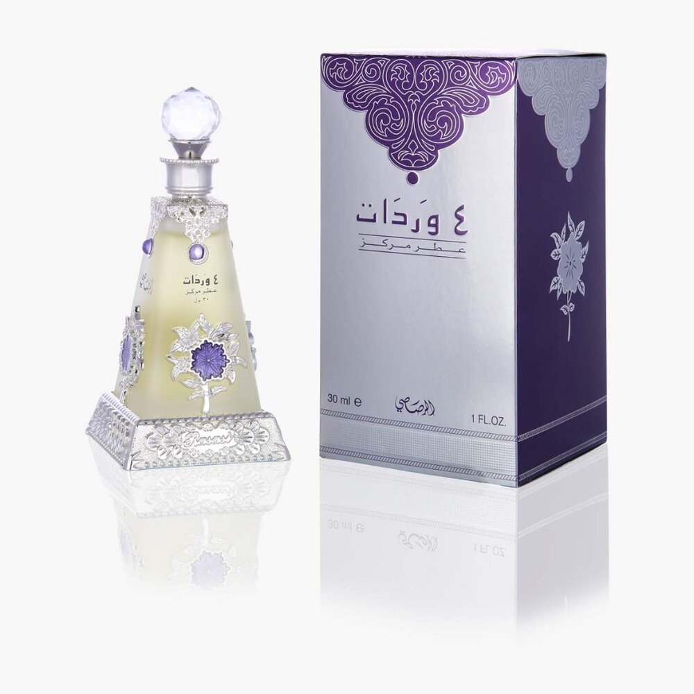 Rasasi Arba Wardat Unisex 30ml Perfume Oil Authentic and Non Alcoholic Fragrance